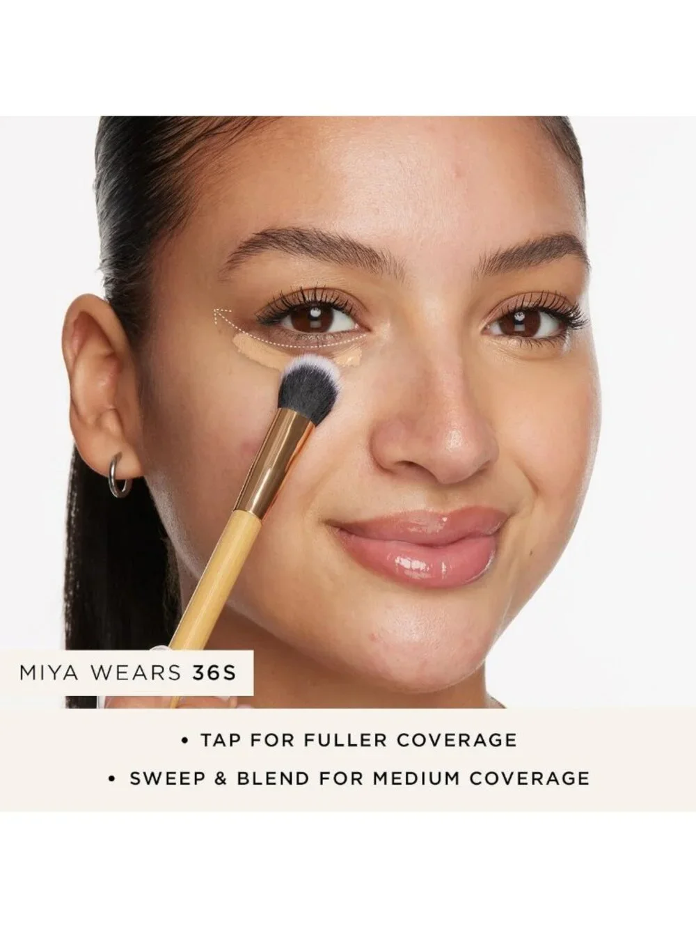 Vegan Concealer Brush for Flawless Application - Covers Dark Circles